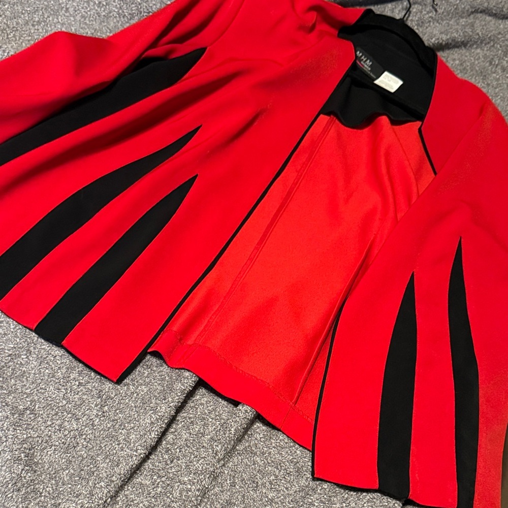 Stylish Red and Black Women's Blazer